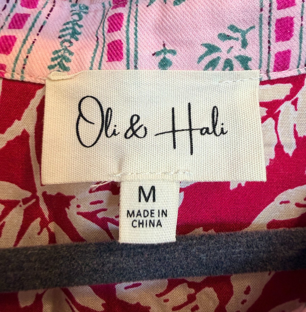 Oli & Hali Boho Patchwork Button Front Tunic Top … - image 3