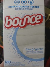 Bounce Free Gentle Fragrance Free Dryer Sheets-120ct.