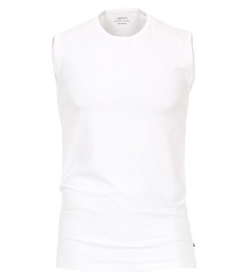 VENTI Herren Tanktop Ärmellos Rundhals Modern-Fit Doppelpack Weiß