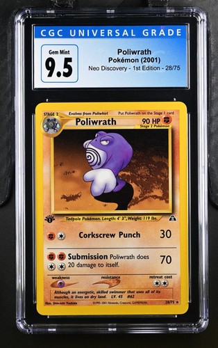Poliwrath (1st Edition) graded CGC 10 for sale on eBay