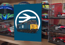Letrero de metal de dibujos animados British Rail Engine Loco placa garaje hombre cueva regalo decoración