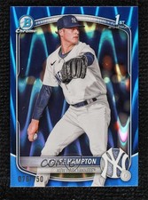 2025 Bowman Chrome Prospects Blue RayWave Refractor 76/150 Chase Hampton 01ck