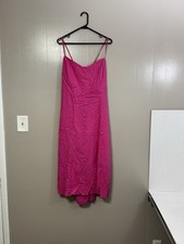 Gap Spaghetti Adjustable Straps Open Back Pink Dress Size XXL          C114