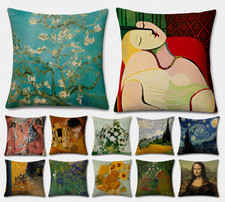 18x18" Cushion COVER Van Gogh Picasso Klimt Matisse Art Decor Throw Pillow Case