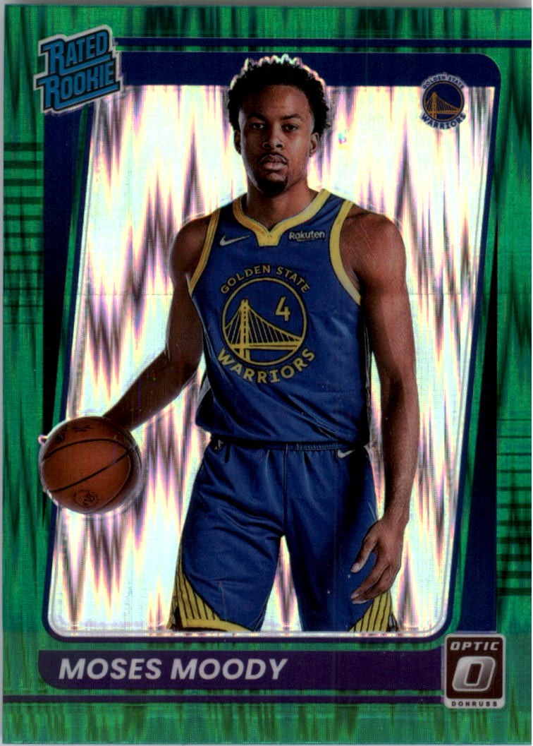 2021-22 Donruss Optic Green Shock #184 Moses Moody - BSK