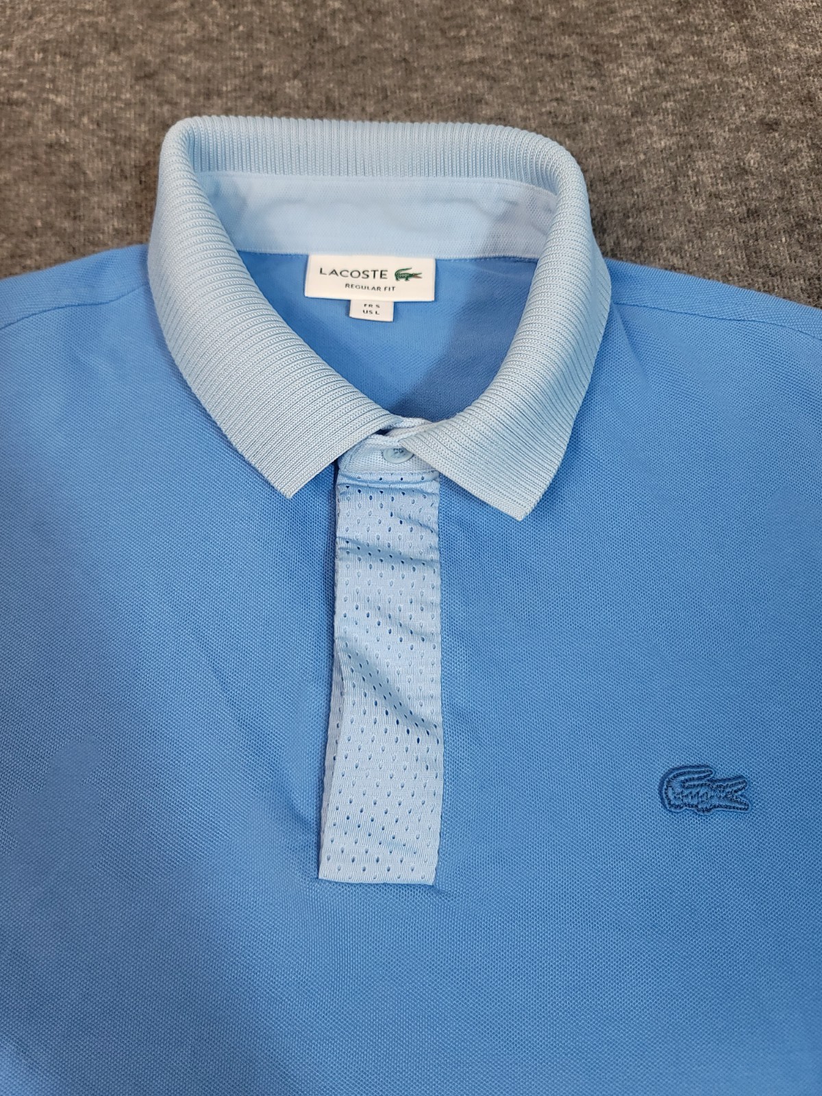 Lcoste Smart Paris Petit Piqué Mens Size L Blue Golf Tennis Polo Shirt   thumbnail 3