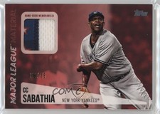 2019 Topps Major League Material Relics Series 2 Red 6/25 CC Sabathia HOF 8we