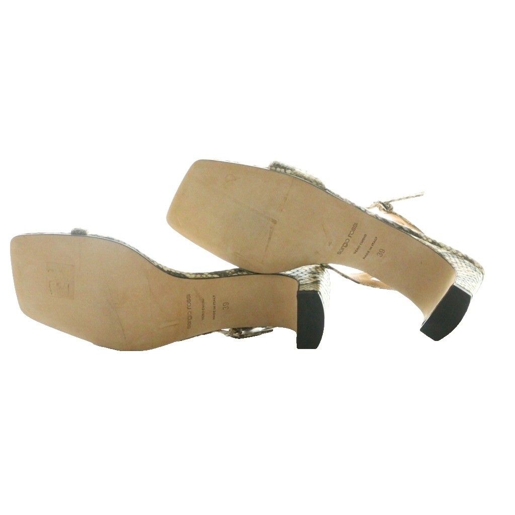 Sergio Rossi Sandals Python Pattern Ivory/Ss Os - image 6
