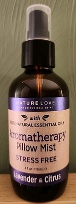 Nature Love Aromatherapy Pillow Mist Lavender & Citrus 4 fl oz Stress Free
