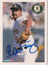 Ed Nunez 1994 Fleer (TOUGH) SIGNED CARD AUTOGRAPHED Edwin