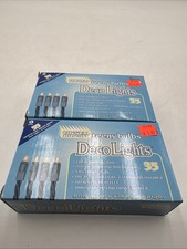 Twinkle Christmas Lights 70 Super Bright Teeny Clear Bulbs Green Cord Darice