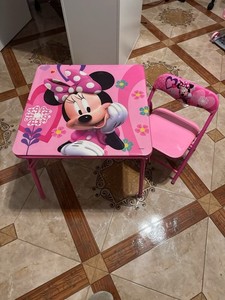 Minnie Mouse Table & Chair Set  Toddlers 24-48M,Includes 1 Table & 1 Chair Table