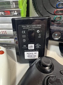 Xbox 360 S CONSOLE BUNDLE-20 Games/DJ Turntable-2 Controllers-Model 1439-KINECT