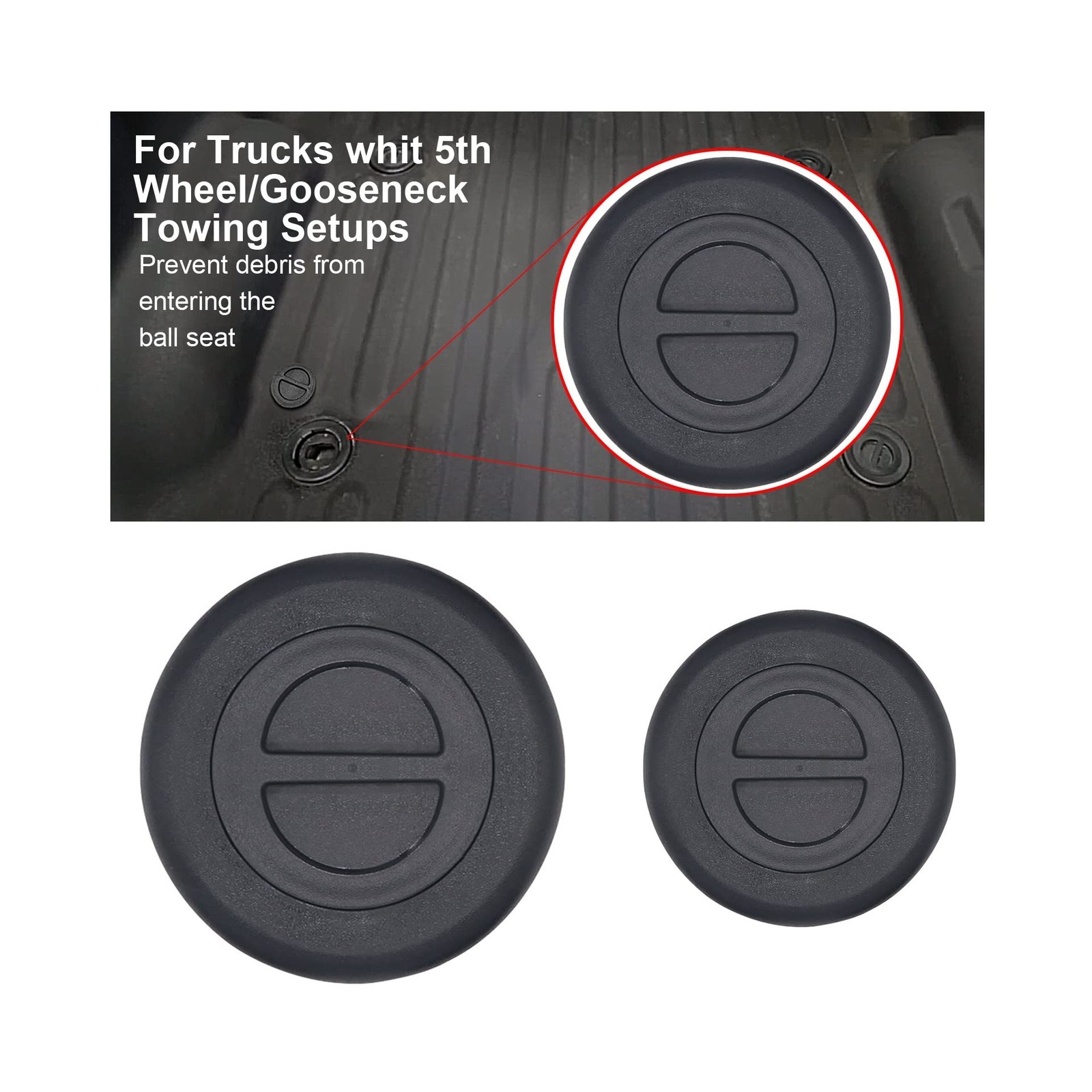 Bed Plug Cover Kit Compatible with 2014-2019 Dodge Ram 2500 3500 Pickups Repl...