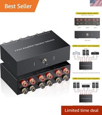 Caja conmutadora de altavoz bidireccional Plug and Play – Conecta múltiples fuentes de audio fácilmente