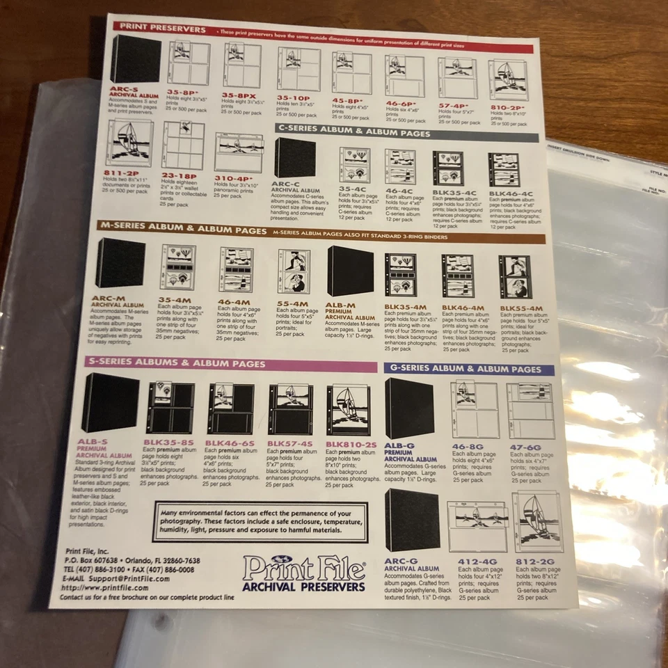 Print File Archival 2 x 2 Slide Preservers 2x2-20B Open Package 24 Sheets - Image 3 of 3