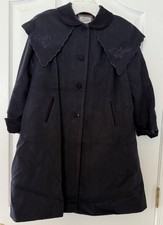 Vintage Rothschild Girls 100 Wool Coat - Size 6x Blue
