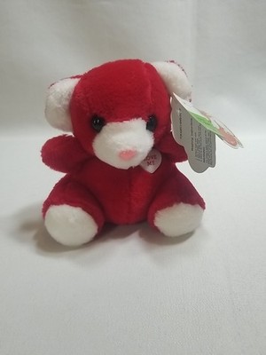 Teddy Bear Plush Love Me Embrass Red & White Say I love You Special Love One