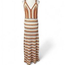 Fashion nova Bohemian Dream Crochet Maxi Dress - Brown/combo size 3XL