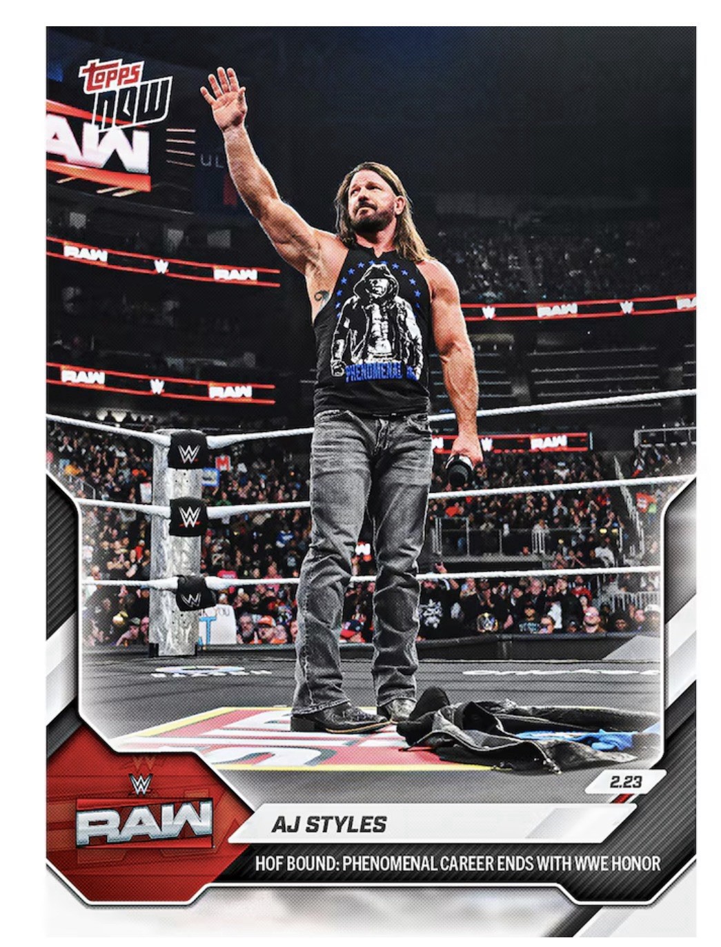 AJ Styles 2026 WWE Topps NOW Card 18 Presale