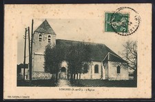 Old postcard Longnes, L ?�glise 