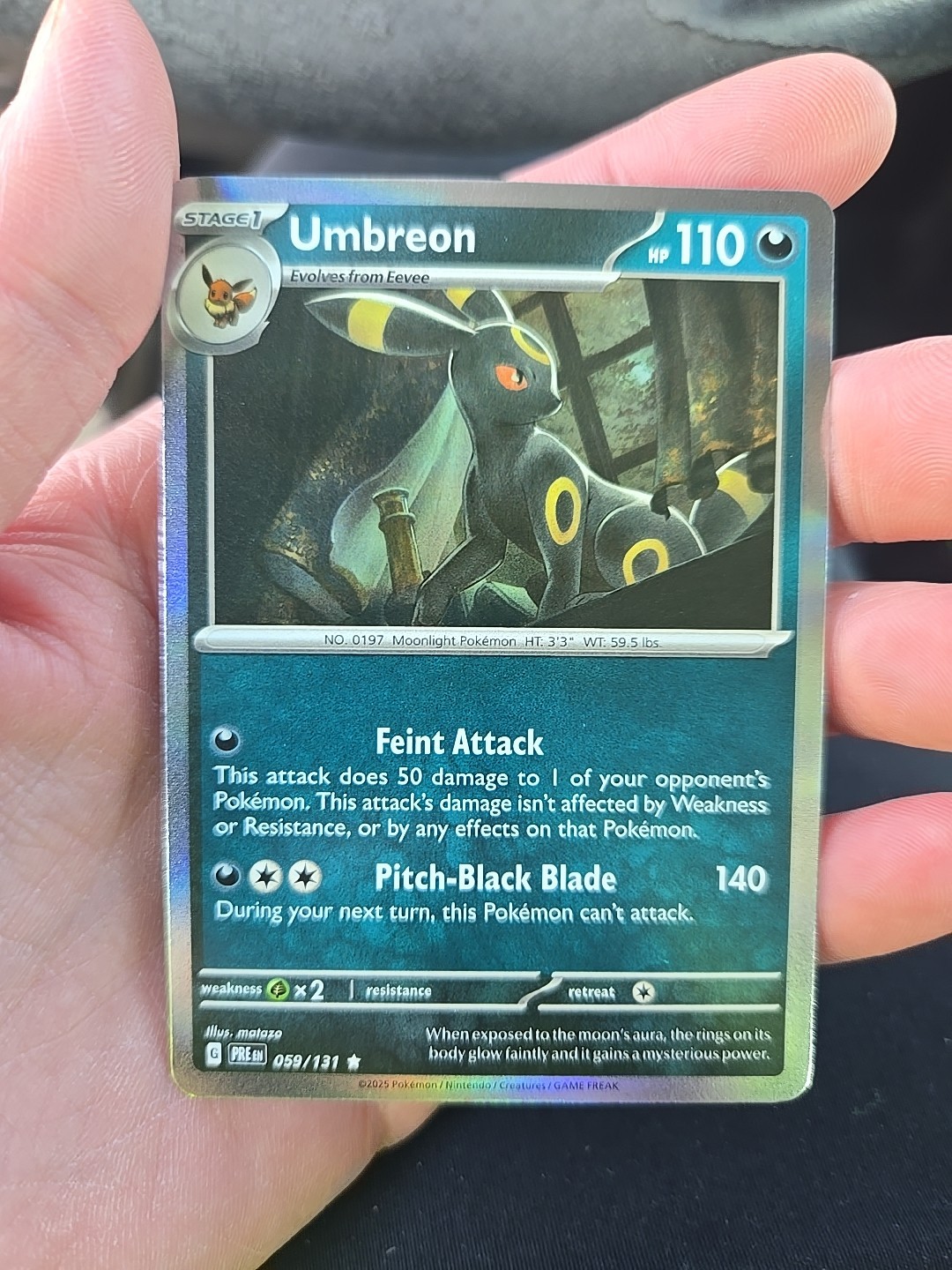 Umbreon #059/131 SV: Prismatic Evolutions Holo pokemon TCG NM