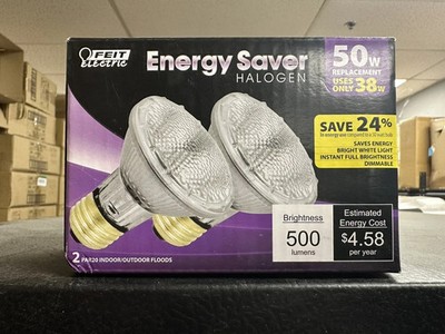 2-Pack FEIT Electric Energy Saver 50W Replacement PAR20 Indoor/Outdoor