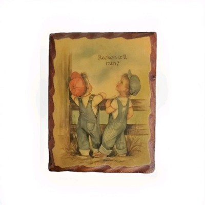 Vintage Coby Art Print Wood Reckon It'll Rain