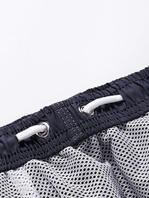 Schnelltrocknende Herren Badehose Viertellang Mesh gefüttert Schnürung für Urlaub
