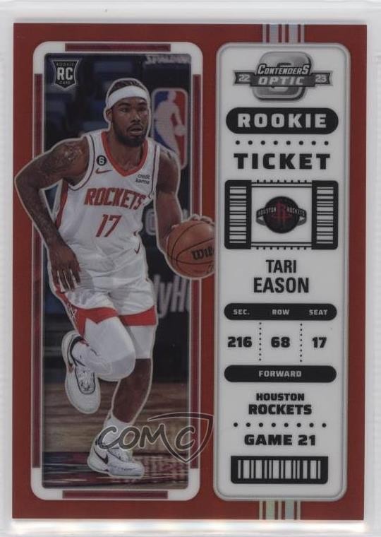 2022-23 Panini Contenders Optic Rookies Red Prizm Tari Eason #10 11dc