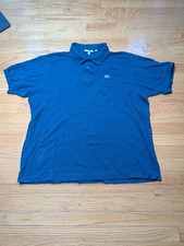Lacoste Short Sleeve Polo Shirt Men's Size 3XL Classic Fit Blue Slight Fading