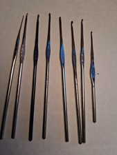 Lot Of 6 Boye  Others Steel Vintage Single Hook Crochet Needles Various Sizes