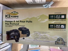 K2 Pumps Shallow Well Jet Pump 3/4 Hp Lead Free Cast Iron 115/230V