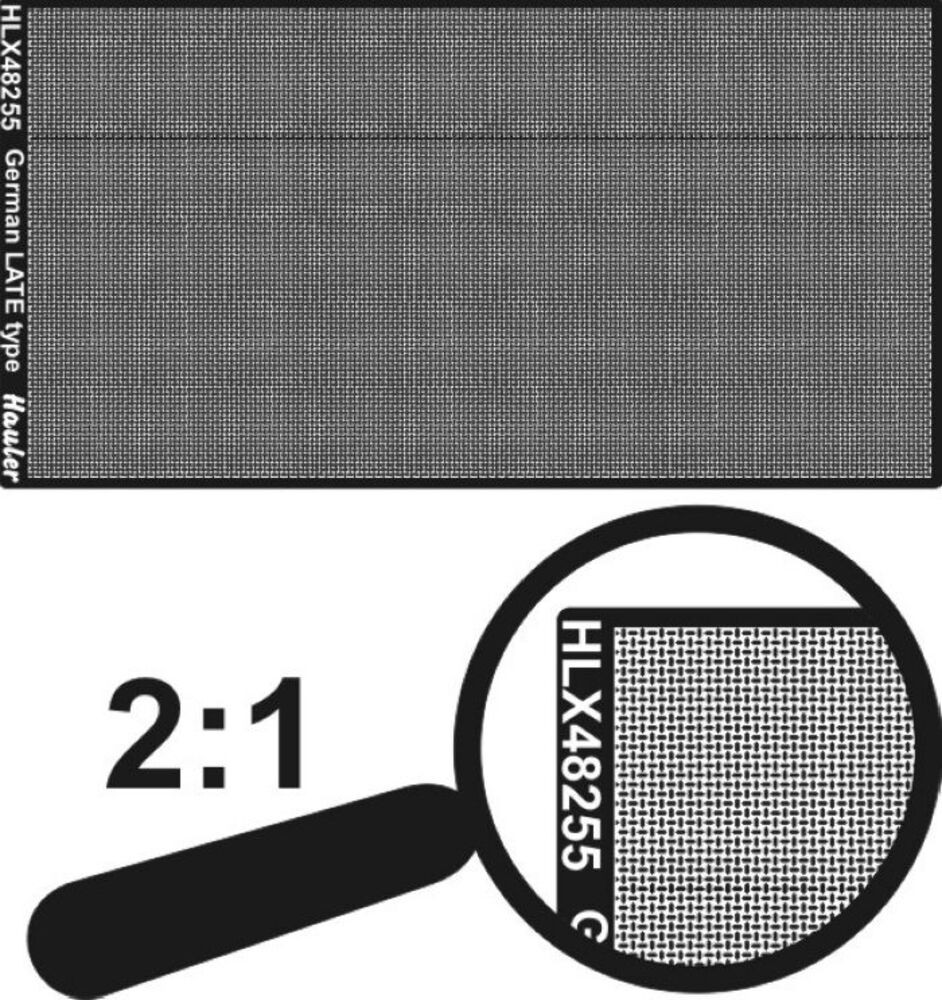Hauler Models HLX48255 - 1:48 Engraved Plate-German Late Type - Accessories