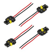 Gasedin 4 PCS Wiring Harness Headlight Socket, Nylon 9005 9006 9012 9145 H10 ...