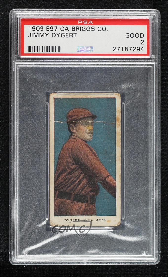 1909 CA Briggs Co E97-1 Tobacco Jimmy Dygert PSA 2 14rq