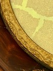 Antique Victorian Oval Wood Gesso Gilt Black Forest Style w/Original Glass — photo 8