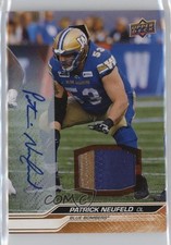 2024 Upper Deck CFL Game Patch Auto 34/99 Patrick Neufeld #59 Patch Auto 1lm9