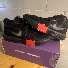 Nike LeBron Witness 8 Bred Black/Red FB2239-005 Mesh Men's Basketball Sneaker