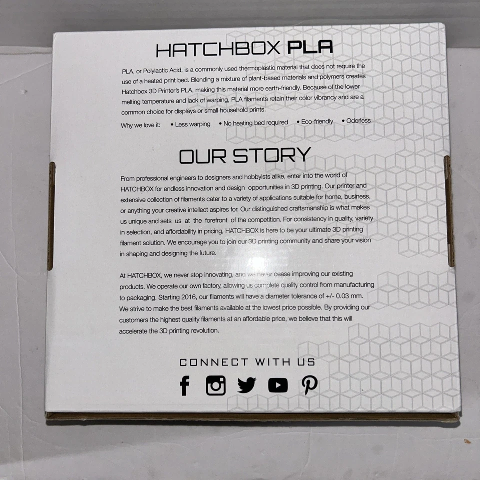 Filamento de impresora 3D HATCHBOX PLA 1,75 mm en negro Trueblack carrete de 1 kg envío rápido Foto 2 de 4