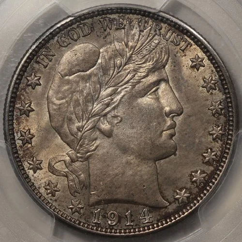 1914 Barber Half Dollar PCGS MS-64 - Low Mintage Date!