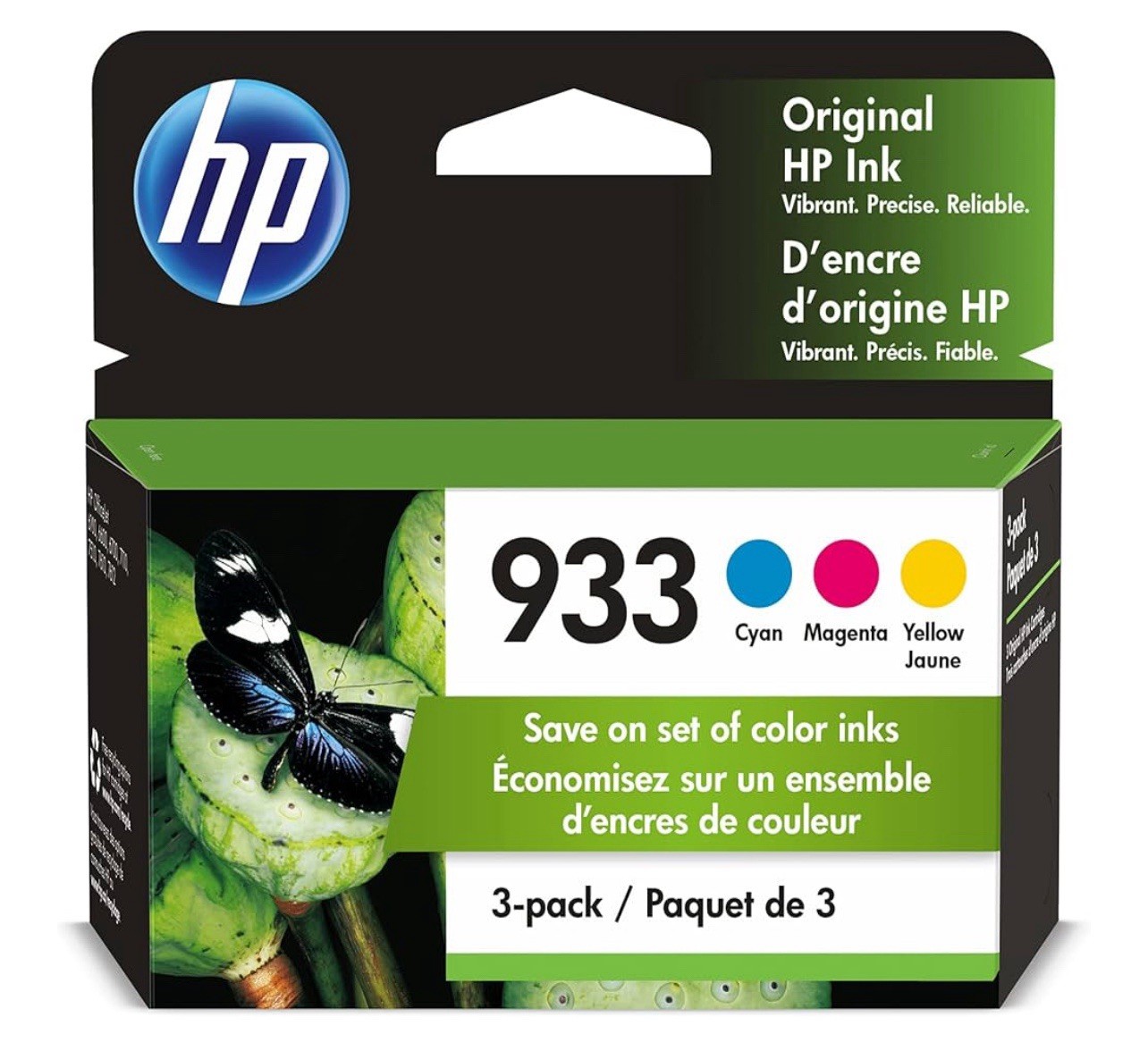 HP 933 Cyan Magenta Yellow Ink Cartridges Trio for HP Printers N9H56FN-image