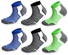 6 PAIRS  More Mile Running Socks Mens Womens New York Padded Sports Ankle Sock