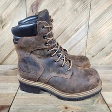 Chippewa Hador 8" Steel Toe Logger Insulated Boots Mens Size 11 M Brown 55026