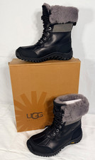 UGG Adirondack Li 1906 Wool Winter Boots Women  s Size 6M Leather Black Grey NEW