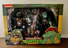 NECA TMNT Teenage Mutant Ninja Turtles Slash & Leatherhead 2 Set Action Figure