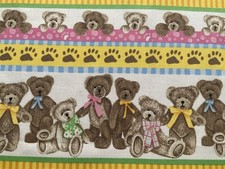 Cotton Fabric Cute TeddyBear 44 x 24 341