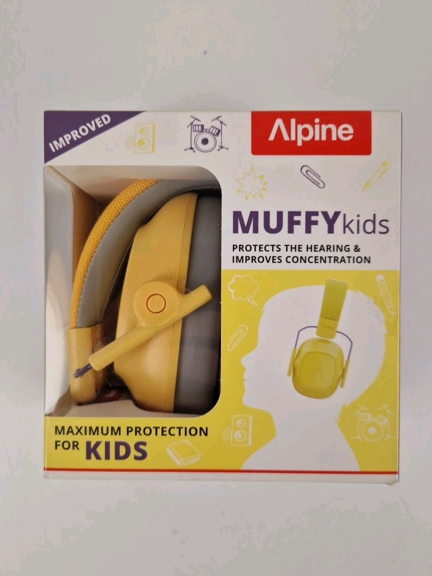 ALPINE Protection Auditive Muffy Kids pour Enfants de 5 à 16 ans Coloris Jaune