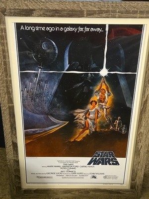 NEW! The Iconic Star Wars A New Hope Theatrical Movie Poster! 11x17 FRAMED!