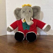 Vintage 14  Plush Babar the Elephant by GUND 1988 Rare Collectible